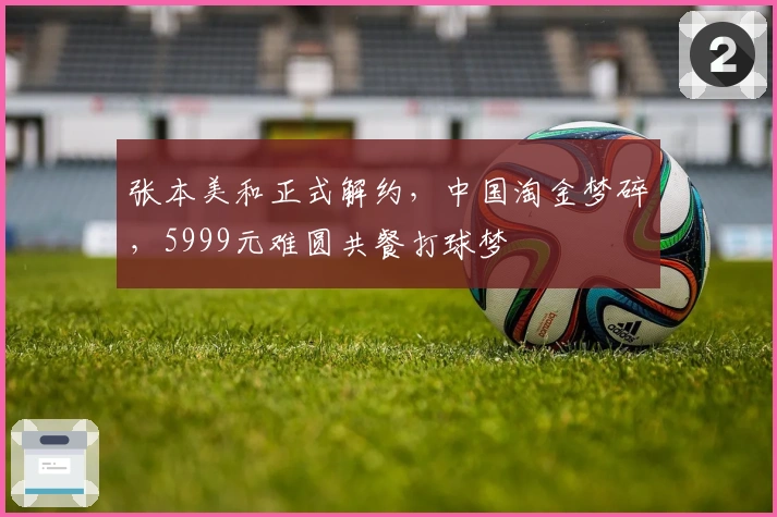 张本美和正式解约，中国淘金梦碎，5999元难圆共餐打球梦